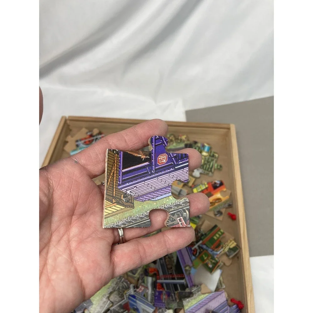 T.S. Shure Wooden‎ Tray Puzzle – 100 Pieces Trains w/ Poster – 2018 Complete